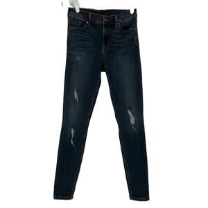 Level 99 80's High Rise Skinny Denim Jeans in Indigo Blue Size 28/US4